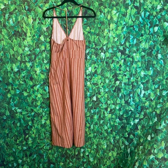 Roxy - Striped V-Neck Midi Dress - Picture 6 of 6